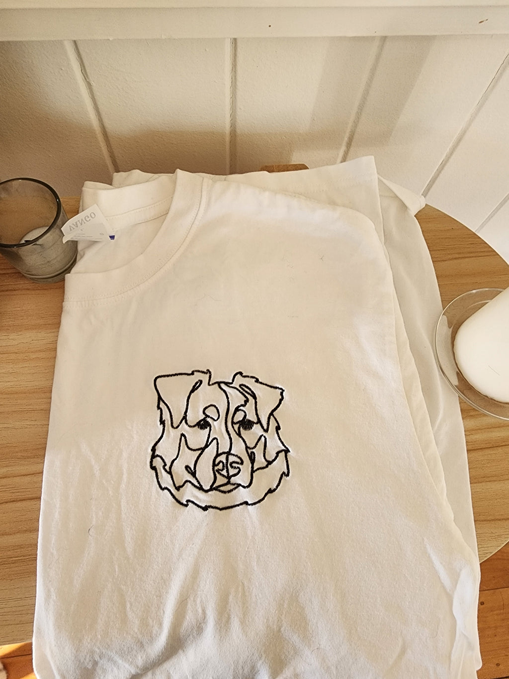Custom Line Art Embroidered Tshirts, Sweater and Hoodie