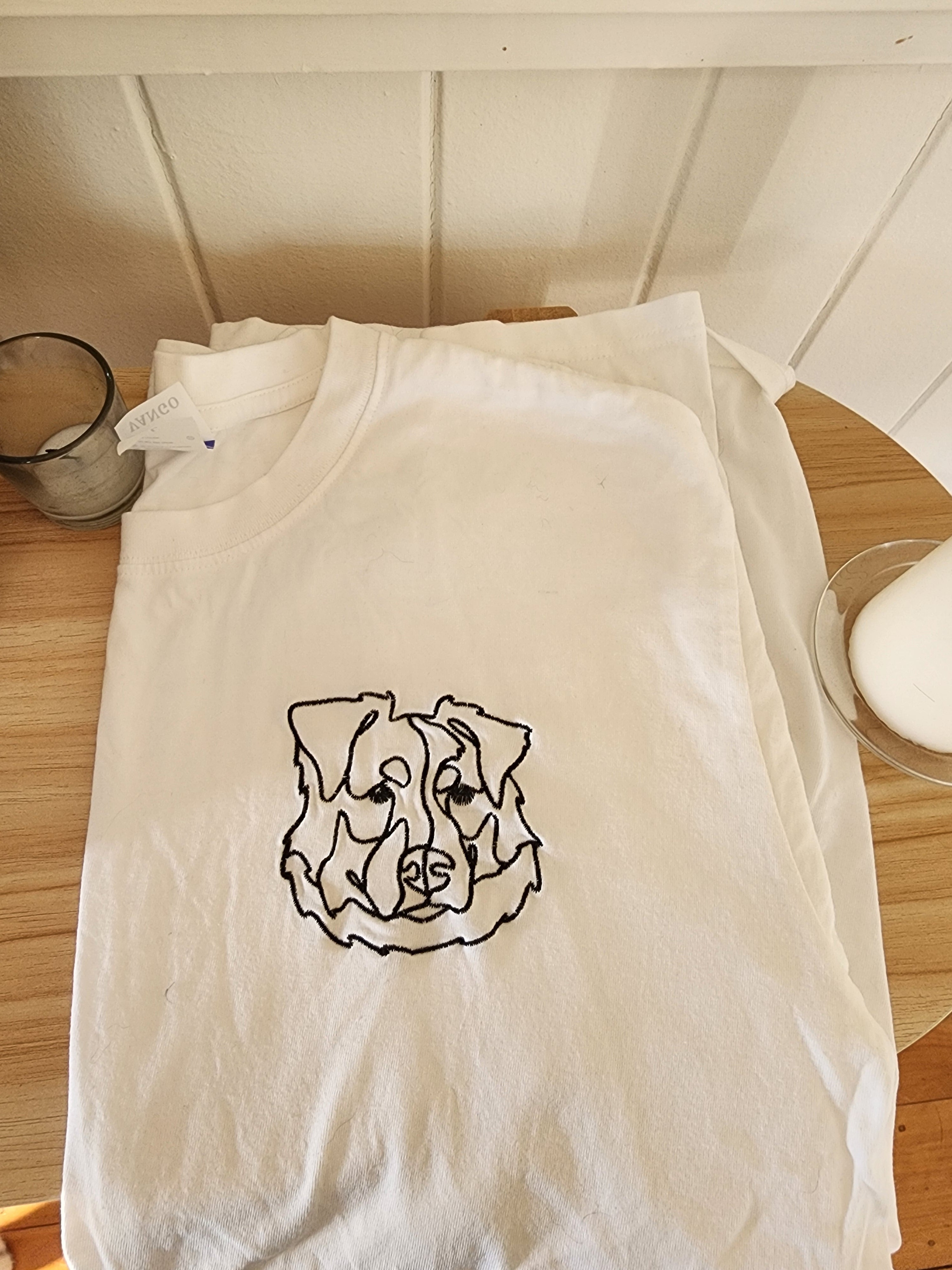Custom Line Art Embroidered Tshirts, Sweater and Hoodie